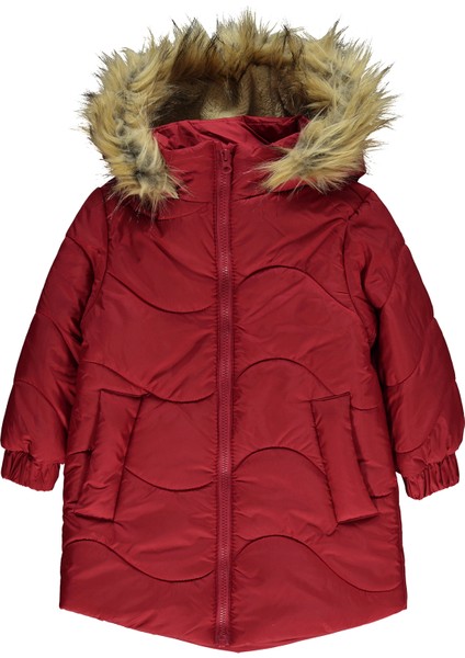 Kız Çocuk Kapüşonlu Mont 2-5 Yaş Narçiçeği