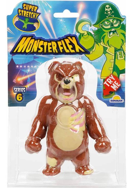 Stretch Monsterflex Süper Esnek Figür Oyuncaklar Teddy Zombie Kahverengi