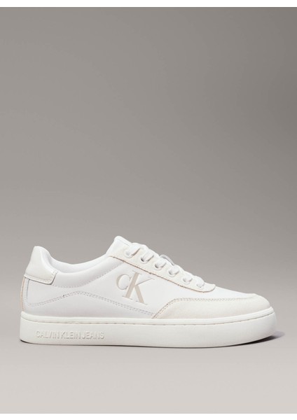 Calvin Klein Beyaz - Krem Kadın Sneaker YW0YW015850LA