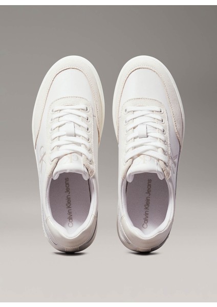 Calvin Klein Beyaz - Krem Kadın Sneaker YW0YW015850LA