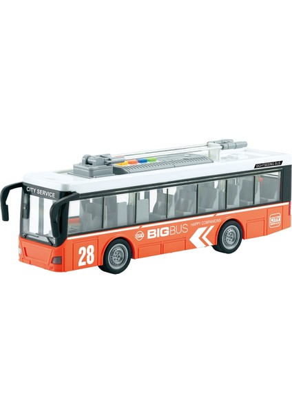 1:16 Sürtmeli Sesli ve Işıklıi Otobüs Turuncu