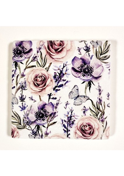 Dekoratif Doğal Taş Banyo Gider Kapağı 10x10 Cm Süs