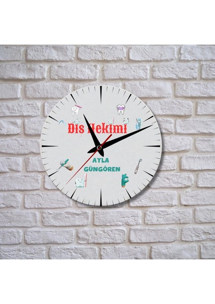 Diş Hekimine Hediye Duvar Saati Cam Duvar Saati MM2932-16 fiyatları
