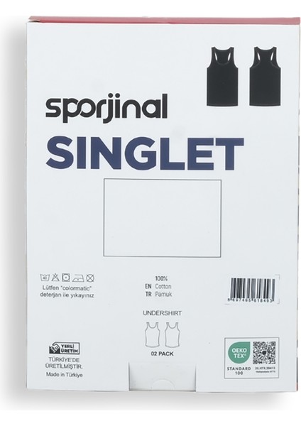 Erkek Siyah 2'li Atlet (BAU-P223)
