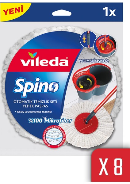 8'li Mikrofiber Yedek Paspas Seti, Çok Amaçlı ve Dayanıklı Çeşitler