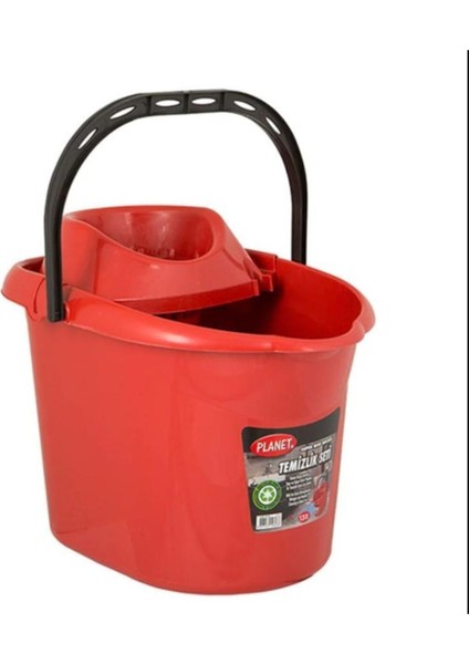 Kırmızı 13L Temizlik Kovası Seti, Pratik ve Dayanıklı Temizlik Malzemesi
