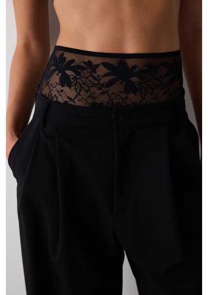 Adore Yüksek Bel Siyah Slip Külot