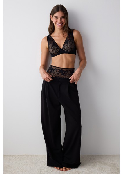 Adore Yüksek Bel Siyah Slip Külot