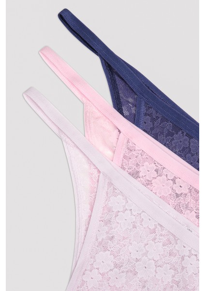 Lilac Lace Dantel 3lü Brazilian Külot indirimleri
