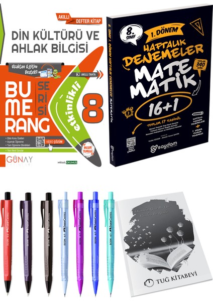 8. Sınıf Lgs Bumerang Etkinlikli Din Kültürü ve Ahlak Bilgisi - 8. Sınıf Lgs Matematik 1. Dönem Haftalık Denemeler 16+1