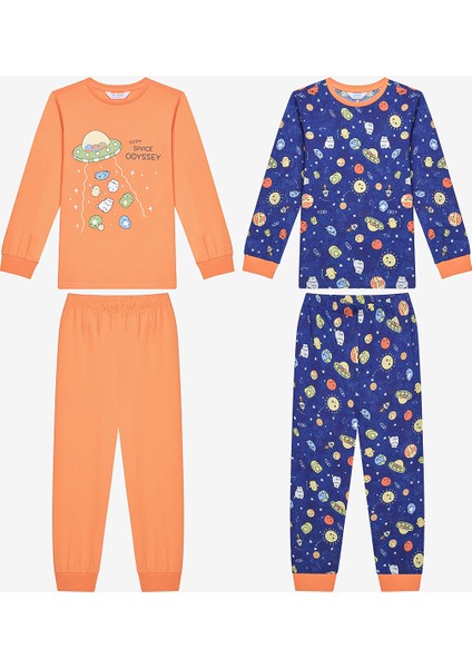 Erkek Çocuk Space 2li Çok Renkli Pijama Takımı