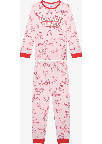 Kız Çocuk Pinky Looney Çok Renkli Pijama Takımı