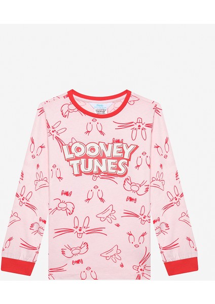 Kız Çocuk Pinky Looney Çok Renkli Pijama Takımı