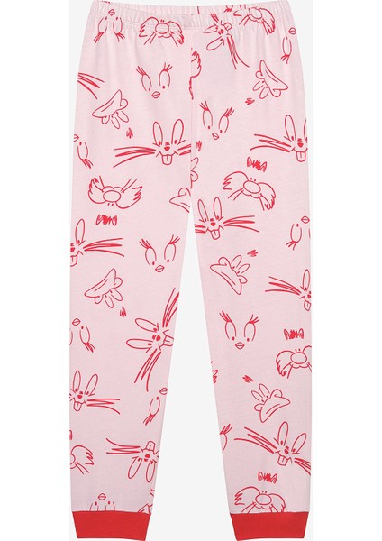 Kız Çocuk Pinky Looney Çok Renkli Pijama Takımı