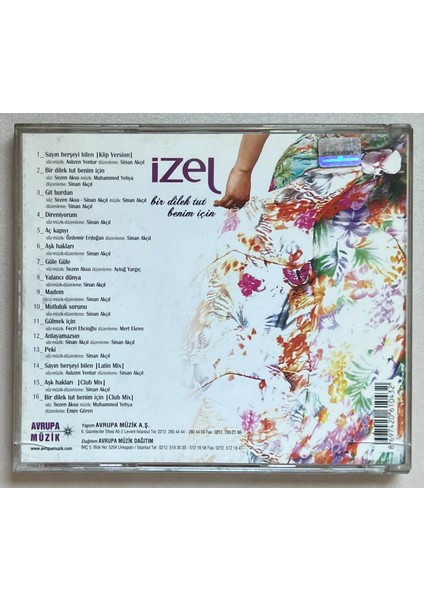 Avrupa Müzik Izel Bir Dilek Tut Benim Için CD (Orjnal Dönem Baskı Cd)