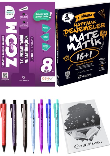 8. Sınıf Lgs Zoom Serisi T.c. Inkılap Tarihi ve Atatürkçülük Soru Bankası - 8. Sınıf Lgs Matematik 1. Dönem Haftalık Denemeler 16+1