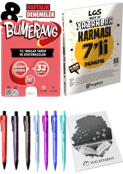 8. Sınıf Lgs Bumerang 32 Haftalık T.c. Inkılap Tarihi ve Atatürkçülük Denemeleri - 8. Sınıf Lgs Best Of 7'li Yazarlar Karması 44 Dev Yazar