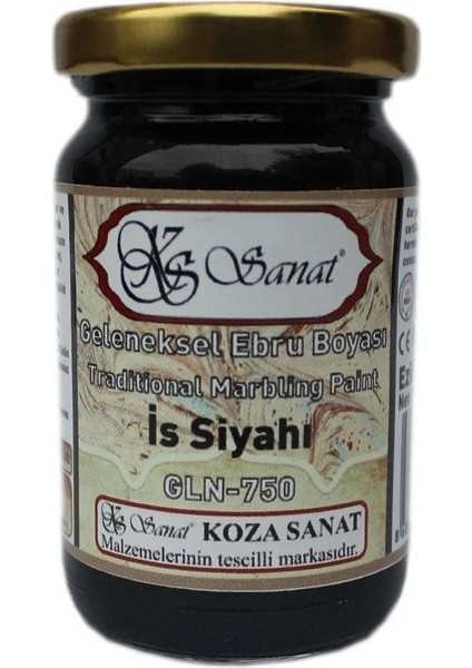 Koza Sanat Geleneksel Ebru Boyası 105CC GLN-750 Is Siyahı