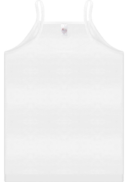 Kız Çocuk Kalp Motifli Ip Askılı %100 Pamuk Beyaz Atlet 6'lı Paket modelleri