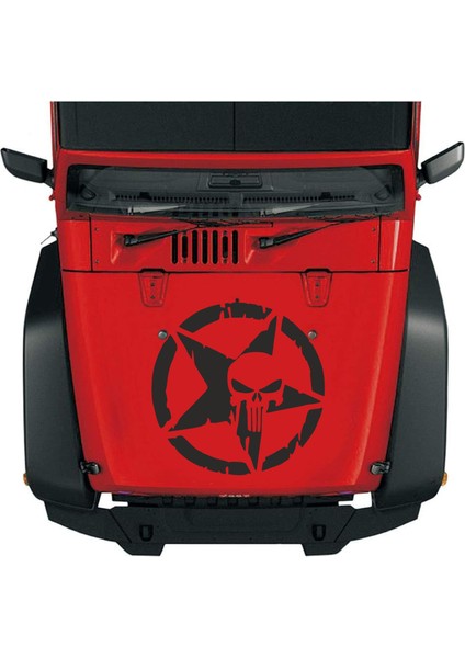 Punisher Kurukafa Askeri Yıldız Araba Oto Motosiklet Karavan Sticker 00473 indirimleri