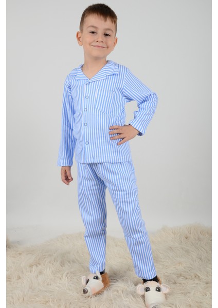 Erkek Çocuk Sünnetlik %100 Pamuk Interlok Kumaş 1-12 Yaş Pijama Takımı