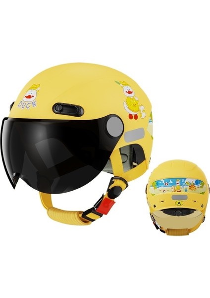 Elektrikli Motosiklet Kaskı Çocuk Güneş Koruma Emniyet Kaskı (Yurt Dışından)