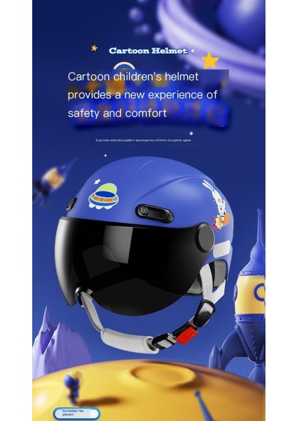 Elektrikli Motosiklet Kaskı Çocuk Güneş Koruma Emniyet Kaskı (Yurt Dışından) fırsatları