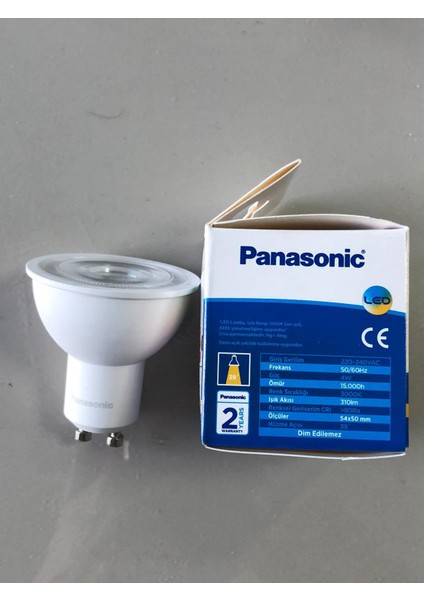 10 Adet Panasonic Gu 10 LED Spot 4W=45W 310 Lümen 3000 Kelvin Sarı 15.000 Saat