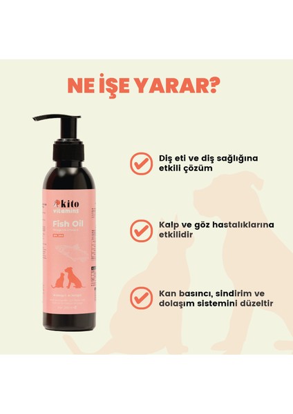 Balık Yağı 200 ml ( Kedi ve Köpekler için Omega 3 & 6 İçerikli Deri ve Tüy Sağlığı Destekleyici Balık Yağı)