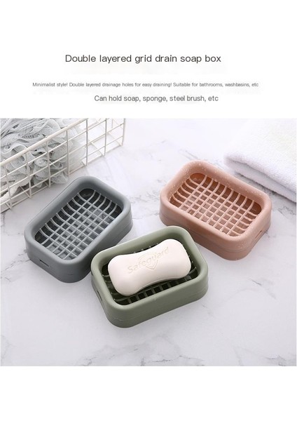 Banyo Çift Katmanlı Drenaj Sabunluk Tuvalet Sabunluğu (Yurt Dışından) indirimleri