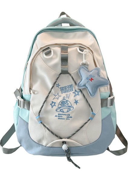 Ur Kore Tarzı Basit Kadın Üniversite Öğrencisi Okul Çantası Ortaokul Öğrencisi Sırt Çantası Büyük Kapasiteli Seyahat Çantası (Yurt Dışından)