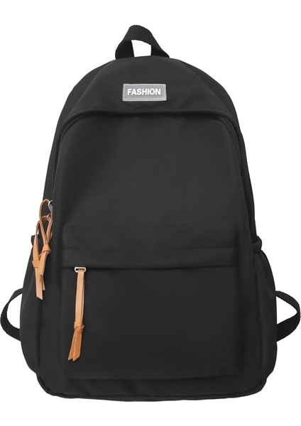 Rahat Büyük Kapasiteli Sırt Çantası Ins Tarzı Moda Kore Versiyonu Düz Renk Basit Üniversite Öğrenci Çantası Seyahat Sırt Çantası (Yurt Dışından)