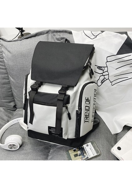 2024 Yeni Okul Çantaları Lise Öğrencileri Büyük Kapasiteli Bilgisayar Çantaları Sağlam Öğrenci Sırt Çantaları Trendy Erkek ve Kadın Seyahat Sırt Çantaları (Yurt Dışından)