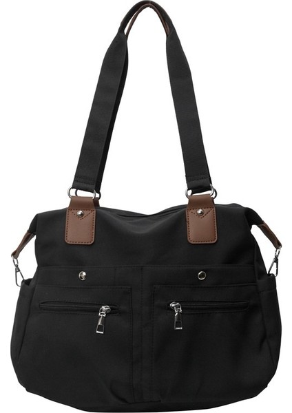 Büyük Kapasiteli Moda Banliyö Çantası 2024 Yeni Tuval Çok Yönlü Omuz Çantası Modaya Uygun Gündelik Seyahat Çantası (Yurt Dışından)