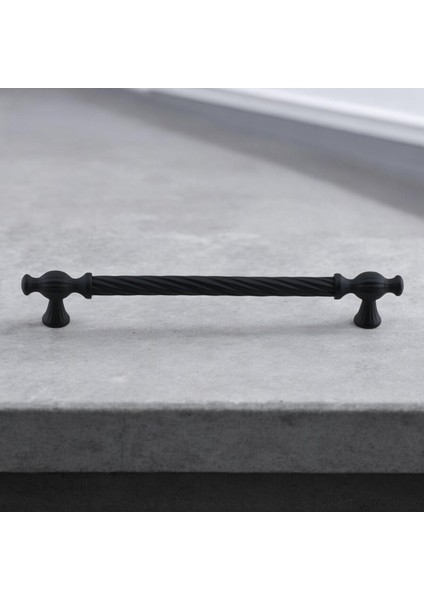 Burma Siyah Metal Kulp 160 mm - 16 cm Mobilya Çekmece Mutfak Dolabı Dolap Kulpları Kulbu Kulpu Siyah