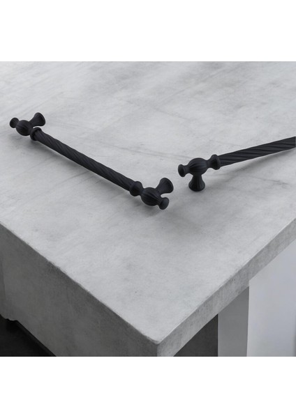 Burma Siyah Metal Kulp 160 mm - 16 cm Mobilya Çekmece Mutfak Dolabı Dolap Kulpları Kulbu Kulpu Siyah
