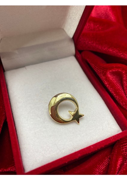 Yaka Rozeti Ay Yıldız 14 Ayar Altın Renk fiyatları