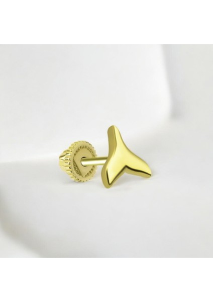Altın Yunus Kuyruğu Helix Piercing