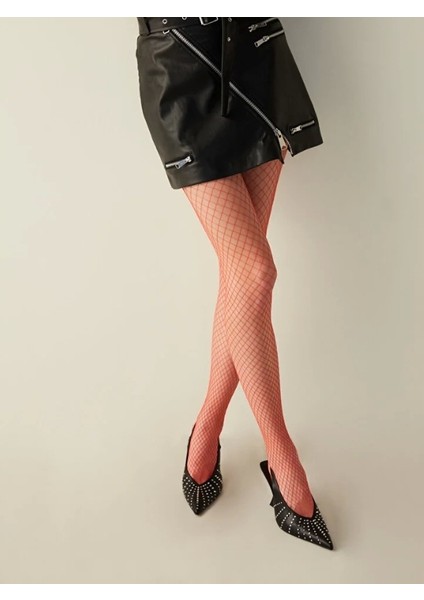 Fashion Orta File Külotlu Çorap G.kırmızı L-Xl