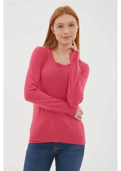 U Yaka Kazak Fuşya fiyatları