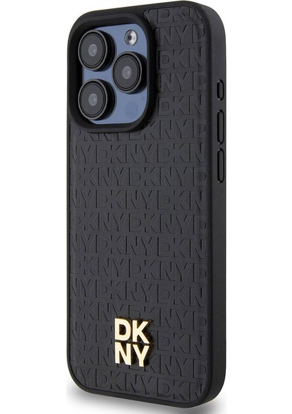 iPhone 15 Pro Kılıf Dkny Orjinal Lisanslı Magsafe Şarj Özellikli 3D Yazılı Repeat Pattern Siyah fiyatları