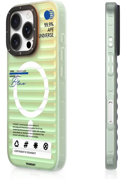 iPhone 16 Pro Uyumlu Kılıf Magsafe Şarj Özellikli Youngkit Chameleon Serisi Kapak Mavi