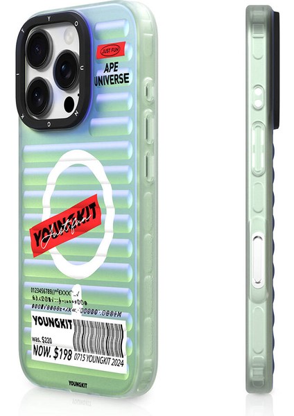 iPhone 16 Pro Max Uyumlu Kılıf Magsafe Şarj Özellikli Youngkit Chameleon Serisi Kapak Kırmızı