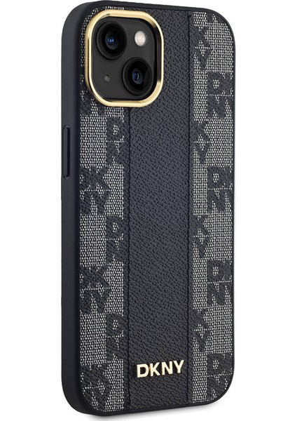 iPhone 15 Kılıf Dkny Orjinal Lisanslı Magsafe Şarj Özellikli 3D Yazılı Checkered Pattern Siyah fiyatları