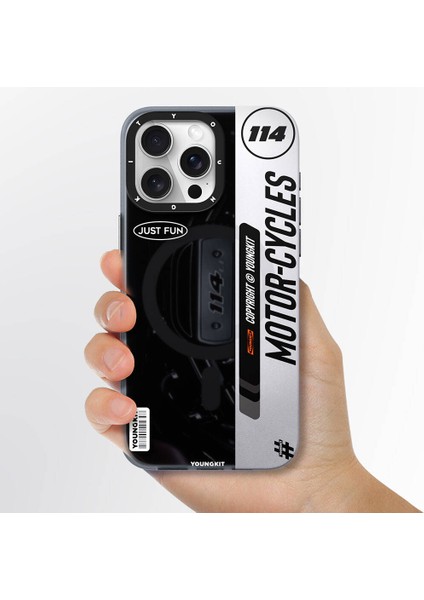 iPhone 14 Pro Uyumlu Kılıf Magsafe Şarj Özellikli Motorcycle Legend Serisi Kapak Siyah fırsatları
