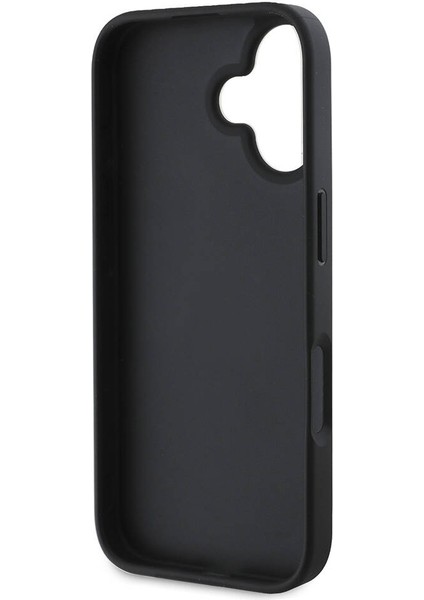 iPhone 16 Uyumlu Kılıf Guess Orjinal Lisanslı 4g Büyük Metal Logolu Glitter Kapak Siyah modelleri