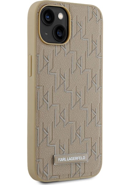 Apple iPhone 14 Kılıf Orjinal Lisanslı Magsafe Şarj Özellikli Kl Yazılı Hot Stamp Krem modelleri