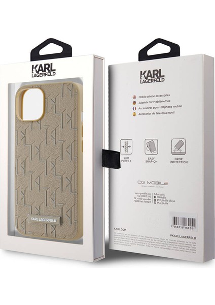 Apple iPhone 14 Kılıf Orjinal Lisanslı Magsafe Şarj Özellikli Kl Yazılı Hot Stamp Krem indirimleri