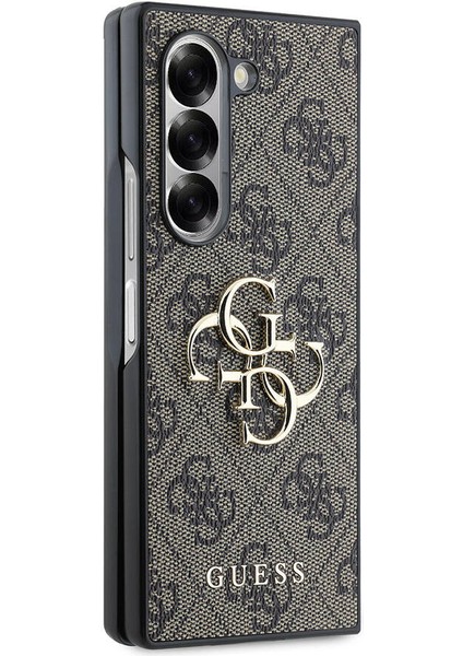 Galaxy Z Fold 6 Uyumlu Kılıf Guess Orjinal Lisanslı Leather Metal Logo Kapak Kahverengi fiyatları