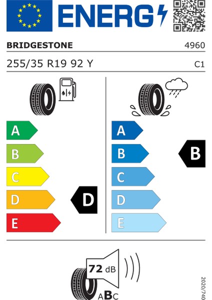 255/35 R19 92Y Rft * Potenza S001 Oto Yaz Lastiği (Üretim Yılı: 2024)